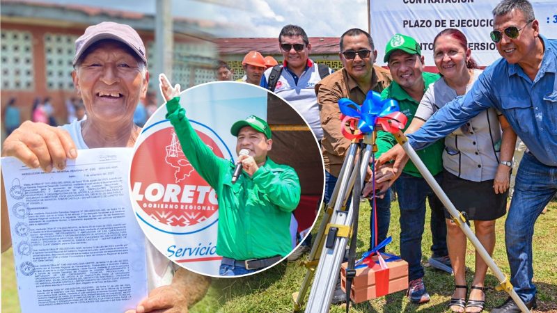 Gobernador de Loreto inicia mejoramiento en institución educativa «El Amauta «en San Pablo