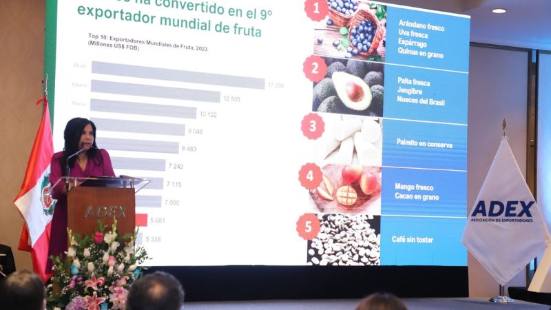 Mincetur: Perú llegaría a ser el octavo exportador mundial de fruta en 2024