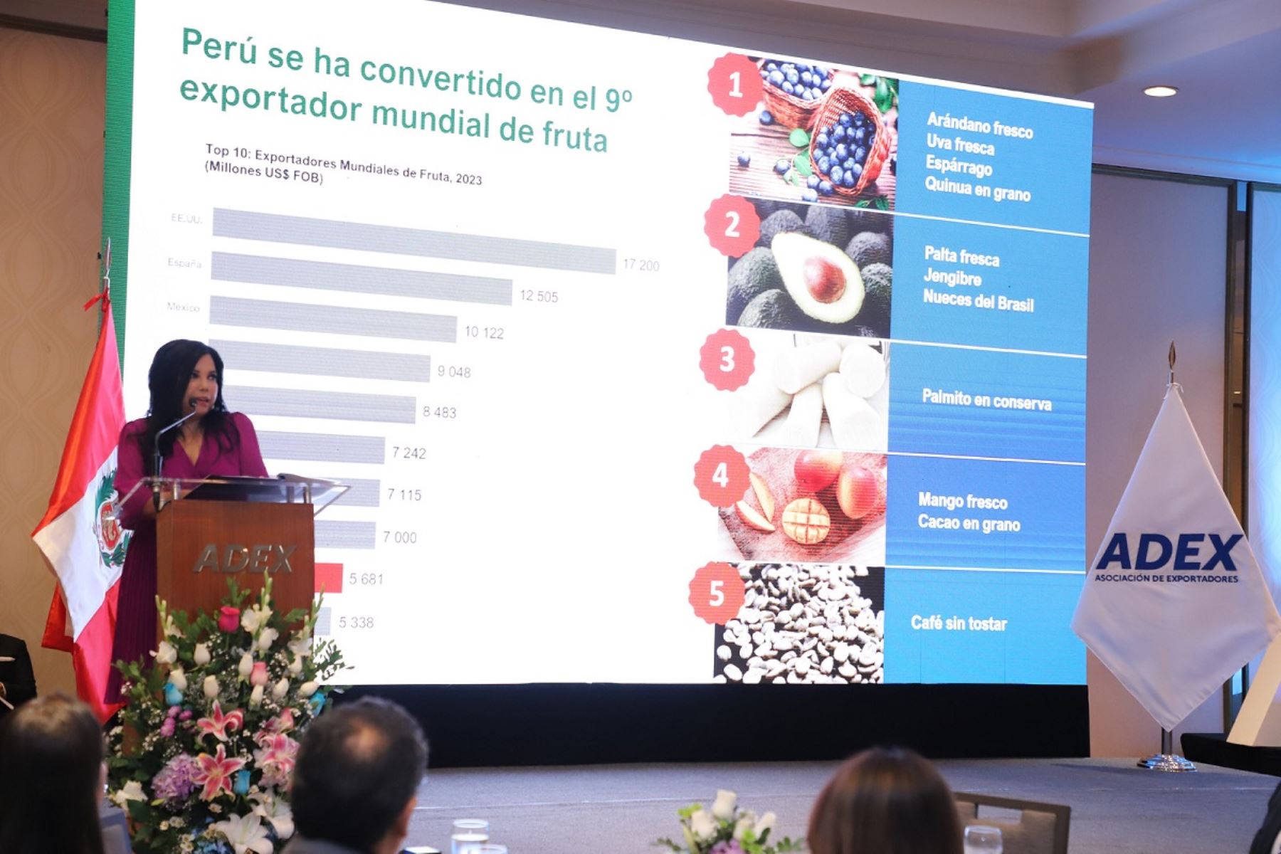 Mincetur: Perú llegaría a ser el octavo exportador mundial de fruta en 2024
