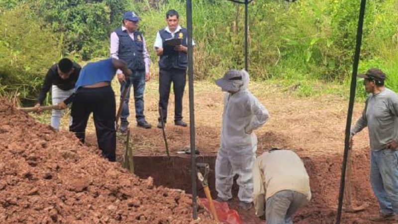 Fiscalía dirige acciones de exhumación y recuperación de 21 restos óseos en Mazamari