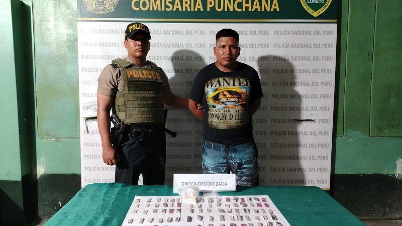 Operativo de Serenazgo y Policía desarticula red de microcomercialización de drogas en Punchana