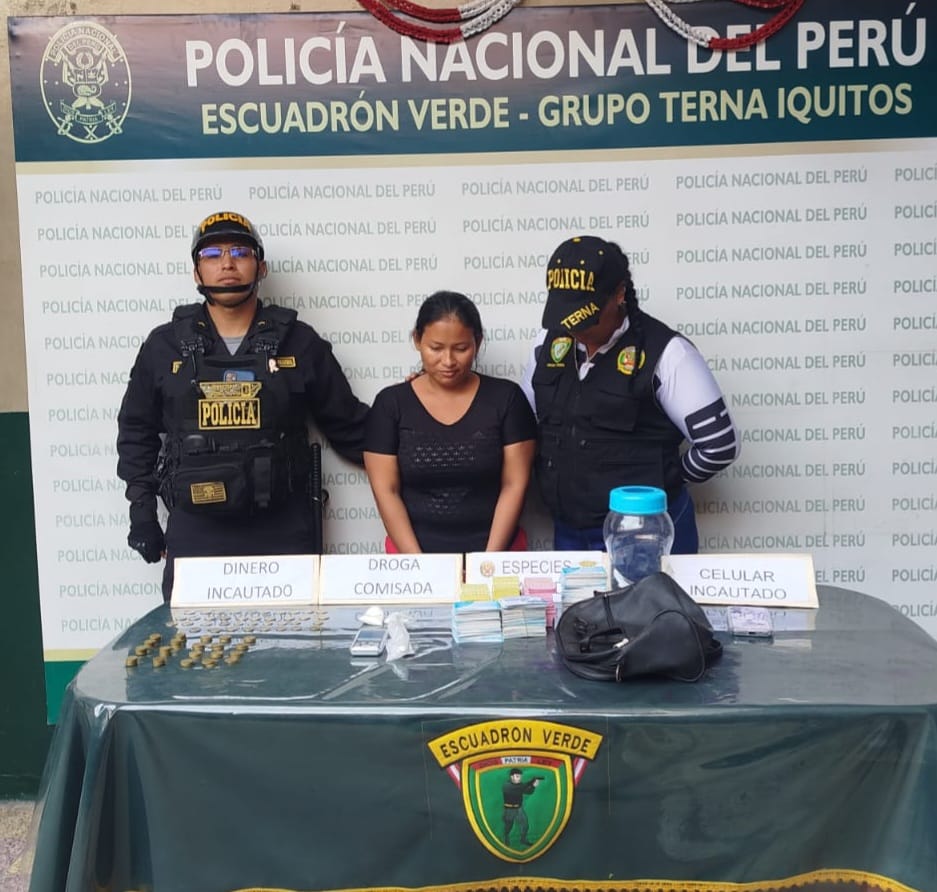 Agentes del Grupo Terna capturan a mujer por tráfico ilícito de drogas