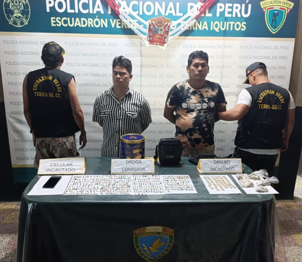 Policía y serenazgo capturan a expendedores de drogas