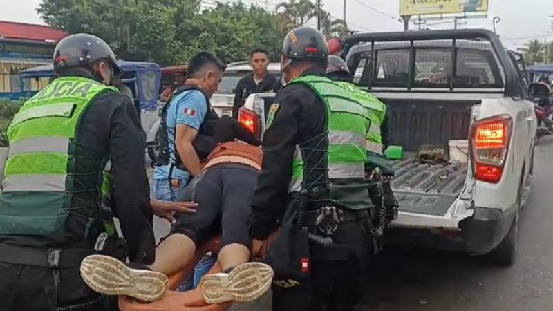 Accidente en la avenida Abelardo Quiñones deja dos universitarios heridos