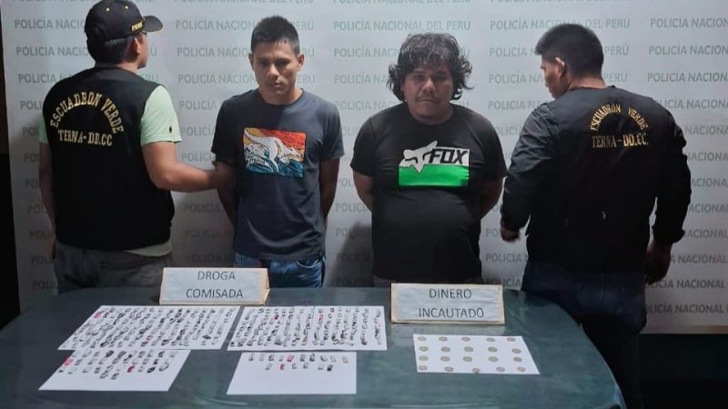 Detienen a expendedores de droga en Iquitos