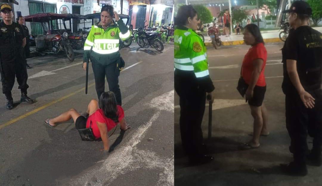 Mujer en presunto estado de ebriedad causa desorden en la Plaza Grau